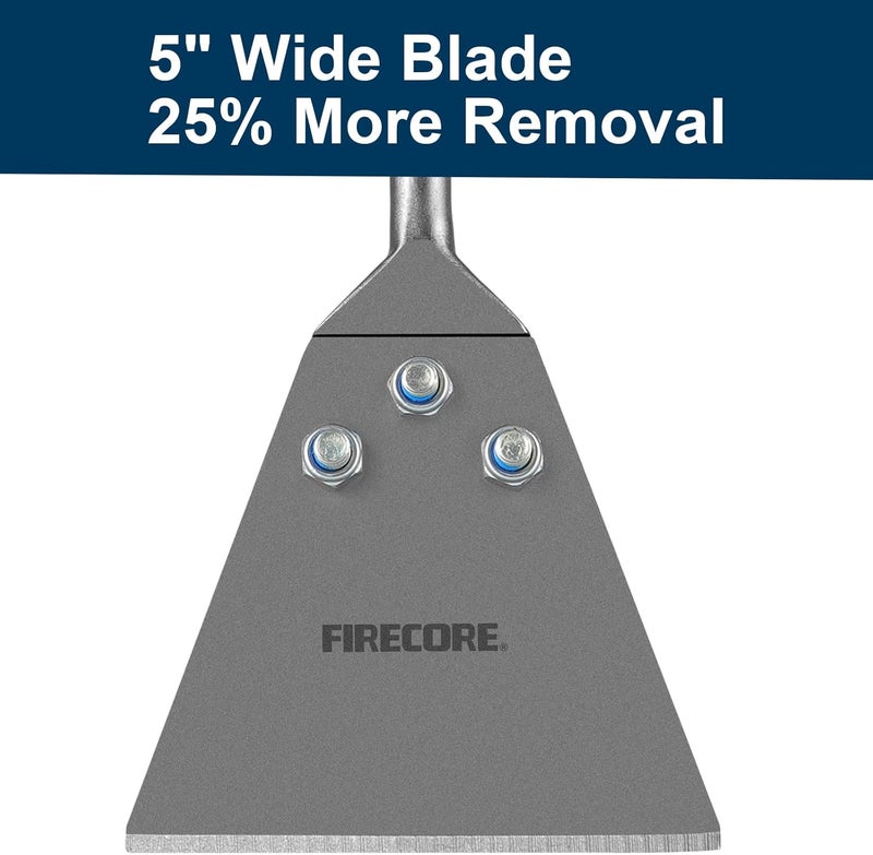 Firecore SDS Plus Floor Scraper with Spare Bolts and Locknuts, 5 Inch x 11 Inch Tile Removal Chisel Tool Long Handle Heavy Duty for Rotary Hammer Drill, Thinset Scraper Adhesives Remover FS22510 - Image 3